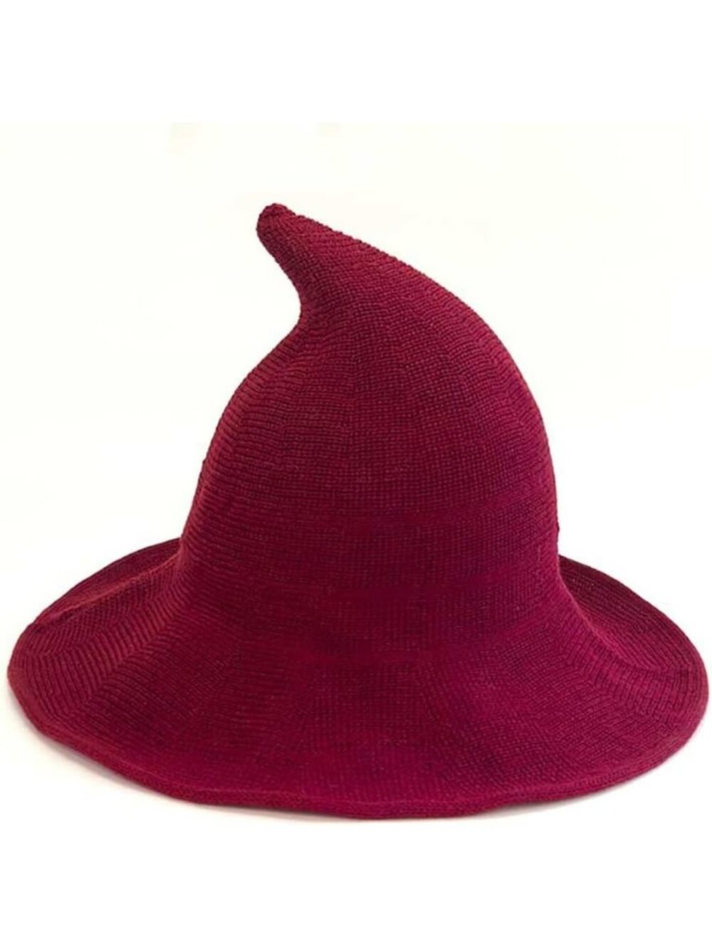Unisex Red Halloween Witch Wool Hat Party Masquerade Cosplay Costume Knitted Cap